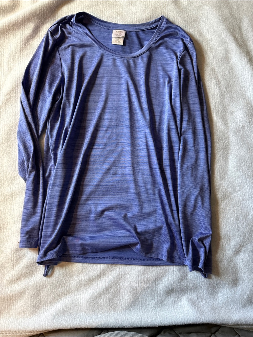 Danskin Women's Long Sleeve Crewneck Tee in Blue